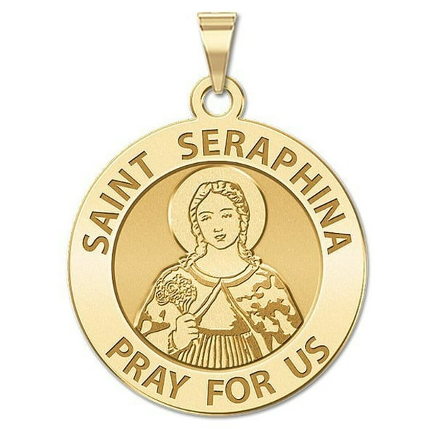 PicturesOnGold.com Saint Petka Religious Medal 1 Inch Size of a Quarter in Solid 14K Yellow Gold 